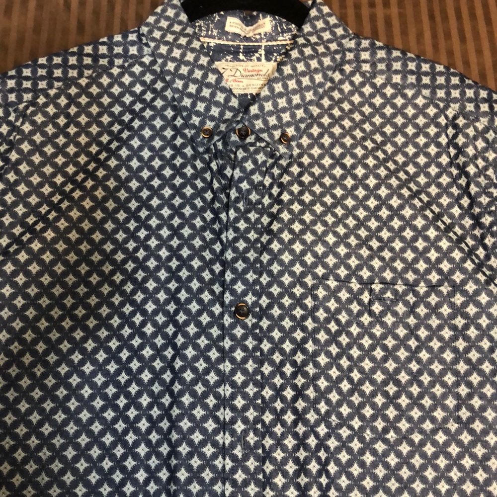7 Diamonds Diamond Pattern Button Down. Med Nwot - image 2